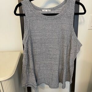 1X Beautiful dex tank top. Blue and white fabric. Boho look.